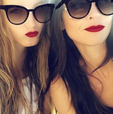 Isla Lampard, with her stepmother Christine Lampard.